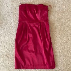 Sexy red satin Express design studio dress